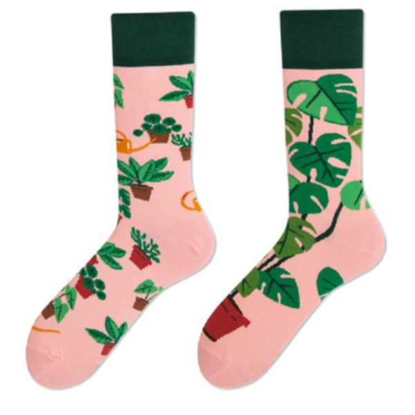 Asymmetric AB Sports Cotton Socks - Mid-Length