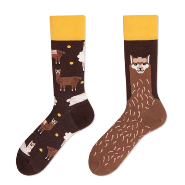 Asymmetric AB Sports Cotton Socks - Mid-Length