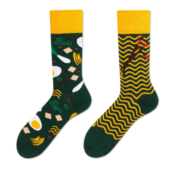 Asymmetric AB Sports Cotton Socks - Mid-Length