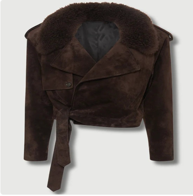 Fur Suede Cropped Jacket