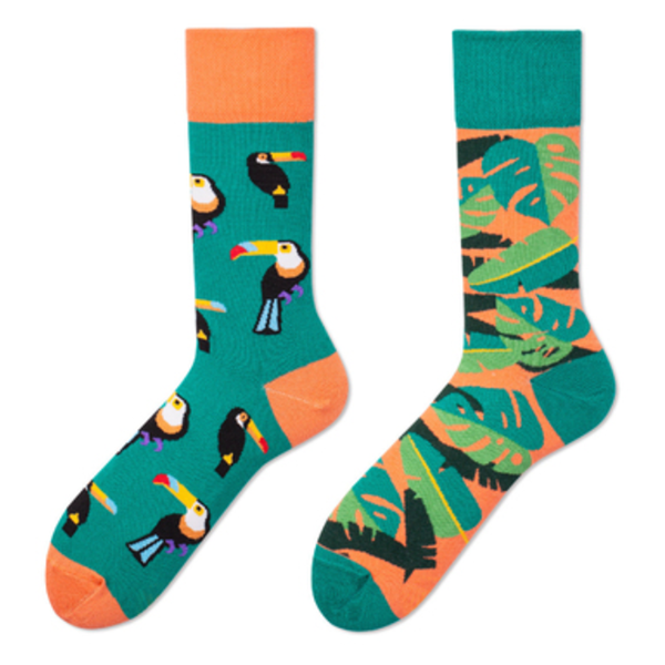 Asymmetric AB Sports Cotton Socks - Mid-Length